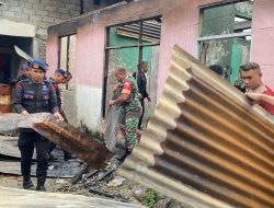 TNI-Polri Bersatu Pulihkan Hunuth: Semangat Gotong Royong Warnai Kerja Bakti Pasca Kebakaran