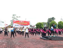 Polres Buru Gelar Olahraga Bersama dan Gerakan Pangan Murah Sambut HUT ke-77 Polwan RI