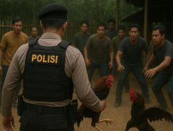 Digulung di Lokasi, Polres Banyuasin Amankan 10 Pelaku Judi Sabung Ayam
