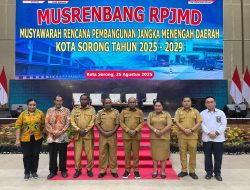Wali Kota Sorong Buka Musrenbang RPJMD 2025-2029: Wujudkan Kota Maju, Bersih, Aman dan Sejahtera