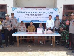 Polres Banyuasin Sukses melaksanakan Gerakan Pangan Murah di 3 titik lokasi distribusi