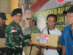 Sentuhan TNI di Perbatasan, Satgas Pamtas Yonkav 3/AC Laksanakan Bakti Sosial
