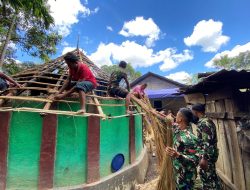 Kepedulian Satgas Pamtas: Perbaikan Rumah Adat Bapak Maxi di Manamas