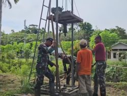 Satgas Yonif 131/Brajasakti Hadirkan Air Bersih untuk Warga Kampung Amyu