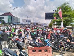 Datangi Polda Sumsel Aksi Damai Ratusan Ojol Palembang Sampaikan Tiga Tuntutan
