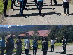 Satgas Yonif 700/WYC Latih Siswa SMA Negeri 1 Ilaga, Semangat Baris-Berbaris Berkobar di Tanah Puncak