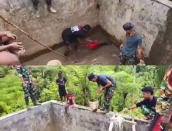 Satgas Yonif 763/SBA Pos Distrik Bamusbama Bersama Masyarakat Laksanakan Pembersihan Bak Mata Air