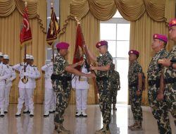 Mayjen TNI Marinir Ili Dasili Resmi Jabat Komandan Pasmar 1