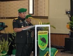 Kasdam Kasuari Pimpin Sertijab dan Tradisi Satuan “Teguhkan Semangat Pengabdian di Tanah Papua Barat dan Papua Barat Daya”