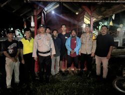 Bhabinkamtibmas Polsek Simpang Pematang Dukung Warga Jaga Malam Demi Kondusifitas