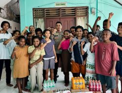 Bripda Hans Simauw, Personel Dit Samapta Polda Maluku, Berbagi Kasih di Panti Asuhan Maria Mediatrix Ambon