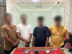 Polisi Tangkap 4  Pengedar Narkoba di Pejarakan, Sabu Hampir 6 Gram Diamankan