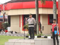 Polres Banyuasin Melaksanakan Apel Pagi Dipimpin Wakapolres Banyuasin 