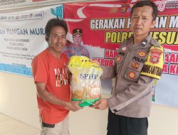 Gerakan Pangan Murah, Polsek Jajaran Mesuji Bantu Warga Dapatkan Beras Terjangkau