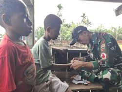 Satgas Yonif 131/Brajasakti Hadirkan Sentuhan Sehat di Perbatasan Papua