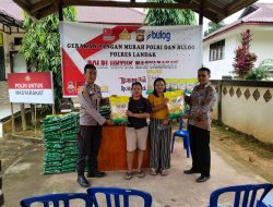 Polsek Menjalin dan Perum Bulog Gelar Gerakan Pangan Murah