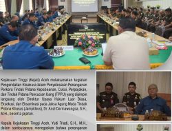 Kejati Aceh Laksanakan Kegiatan Pengendalian Eksekusi dalam Penyelesaian Penanganan Perkara Tindak Pidana Kepabeanan, Cukai, Perpajakan dan TPPU