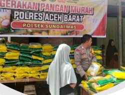Pemerintah bersama Polres Aceh Barat kembali menggelar Gerakan Pangan Murah