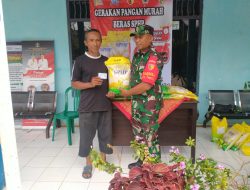 Optimalkan Gerakan Pangan Murah, Babinsa Tepas Hadir Salurkan Beras SPHP Untuk Masyarakat