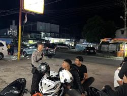 Wujudkan Keamanan Lingkungan, Polsek Sungai Tebelian Intensifkan Patroli Malam