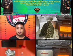 Polres Pagar Alam Satres Narkoba Berhasil Amankan Residivis Edarkan Narkoba Jenis Ganja dan Ekstasi