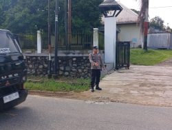 Polsek Menjalin Pastikan Ibadah Misa Minggu Berjalan Aman dan Khidmat