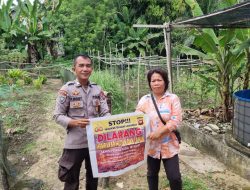 Bhabinkamtibmas Polsek Menjalin Melaksanakan Giat Rutin Himbauan Karhutla