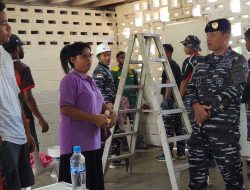 Satgas Port Visit Gotong Royong Bersama Masyarakat di Gereja TFC, Papua Nugini