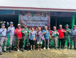 Satgas Yonif 123/Rajawali Bersama Koramil 1707-08/Agats Gelar “Bakti Teritorial Prima” di Pasar Mama Muyu