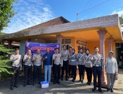 HUT Lalulintas Bhayangkara Ke 70, Kasat Lantas Polres Banyuasin Lakukan Anjangsana Ke Purnawirawan Polri