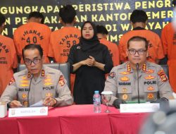 Polda Sumsel Hadirkan Pelaku Perusakan dan Pembakaran Fasilitas Umum di Palembang