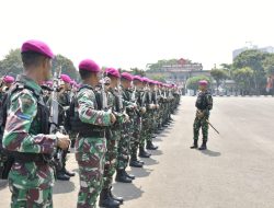 Prajurit Yonif 2 Marinir Ikuti Apel Kesiapan Kontingen TNI AL Sambut HUT TNI ke-80