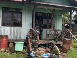 TNI Renovasi Rumah Warga Kampung Beringin, Bukti Tulusnya Pengabdian di Ujung Timur Negeri
