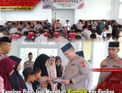 Kapolres Pidie Jaya Turut Melaksanakan Kegiatan Binrohtal dan Berikan Santunan Kepada Anak Yatim