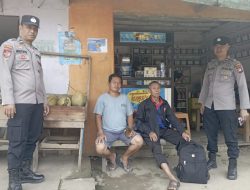Samapta Polsek Menyuke Rutin Laksanakan Patroli Siang Hari Dan Sampaikan Imbauan Kamtibmas