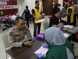 Hari Jadi Ke- 77 ,Polwan RI, Polwan Polres Jakbar Tebar Kepedulian Lewat Donor Darah