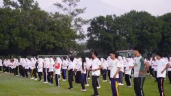Mahasiswa UM Bela Negara; awali hari dengan senam pagi*