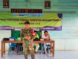 Babinsa Merauke Dukung Pelatihan Penyiapan Tenaga Kerja Kompeten Brigade Pangan