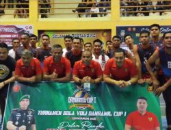 Semarak HUT TNI ke-80, Koramil 08/Lsk Gelar Turnamen Volly Danramil Cup 1