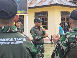 Satgas Yonif 131/Brajasakti Gelar Turnamen Voli Dalam Rangka Memeriahkan HUT TNI ke 80 di Kabupaten Keerom*