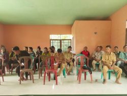 Bhabinkamtibmas Mengajak Aktifkan Kembali Poskamling Pada Saat Musyawarah Rencana Pembangunan Desa Tahun Anggaran 2026 di Desa Balai Peluntan