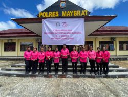 Bhayangkari Cabang Maybrat Gelar Olahraga Bersama dalam Rangka HKGB ke-73