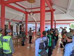 Kapolsek Donomulyo Pimpin Apel Pengamanan Karnaval Budaya Bersih Desa Tlogosari Tahun 2025