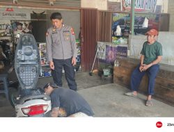 Pererat Silaturahmi, Polisi Sengah Temila Patroli Sambang ke Bengkel dan Toko