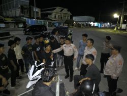 Siaga Kompi III Polres Mesuji Patroli Akhir Pekan, Pantau Poskamling dan Ronda Malam