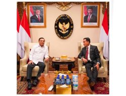 Menteri Koordinator Bidang Politik dan Keamanan Menerima Kunjungan Menteri Koordinator Bidang Hukum, Hak Asasi Manusia, Imigrasi dan Pemasyarakatan