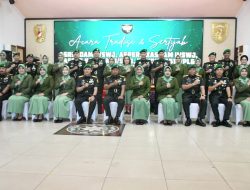Kasrem 044/Gapo Hadiri Acara Tradisi dan Sertijab PJU Kodam II/Swj