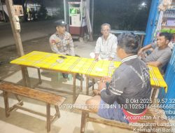 Langkah Humanis Polsek Air Besar, Patroli Malam Diselingi Dialog Bersama Warga