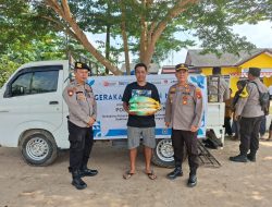 Polsek Muara Padang Distribusikan 8 Ton Beras Murah, Langsung Ludes Diserap Warga