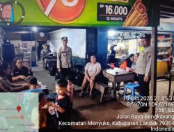 Cegah Tindak Kriminalitas Samapta Polsek Menyuke Rutin Laksanakan Patroli Malam Hari